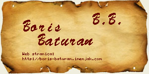 Boris Baturan vizit kartica